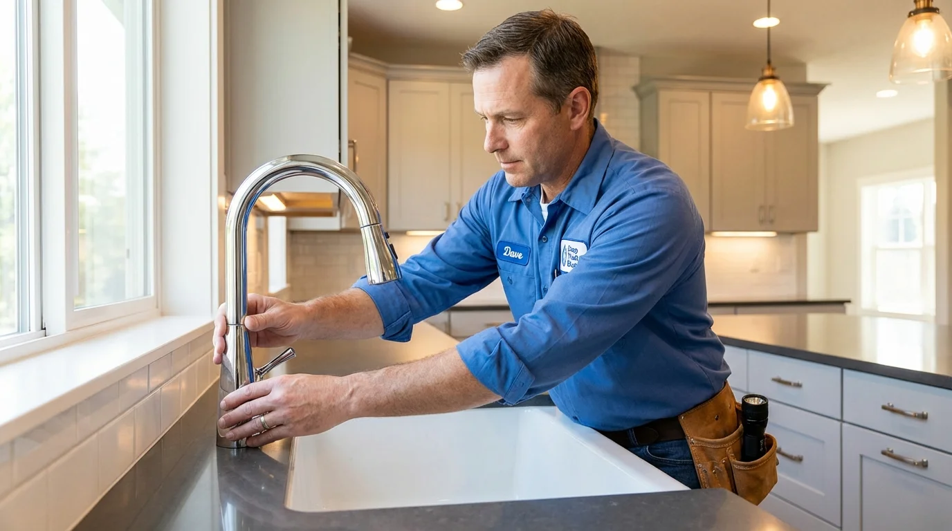 Kitchen faucet installation by Johns Plumbing LLC in Clementon