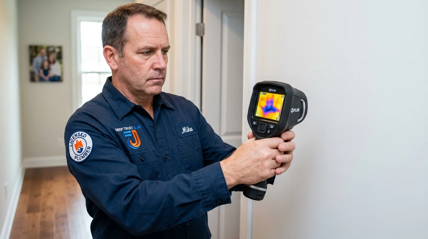 Thermal imaging leak detection by Johns Plumbing LLC in Clementon